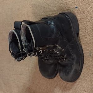 Milwaukee Motorcycle Trooper Men's 10.5D Black Leather Motorcycle Boots(MB416)